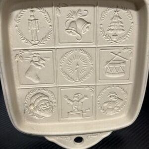 1994  HILL DESIGN Brown Bag Cookie Christmas Stoneware  Mold 9 Shapes NEW